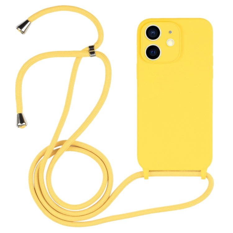 Crossbody Lanyard Liquid Silicone Case, For iPhone 12