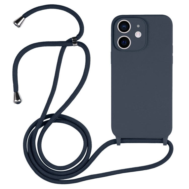 Crossbody Lanyard Liquid Silicone Case, For iPhone 12