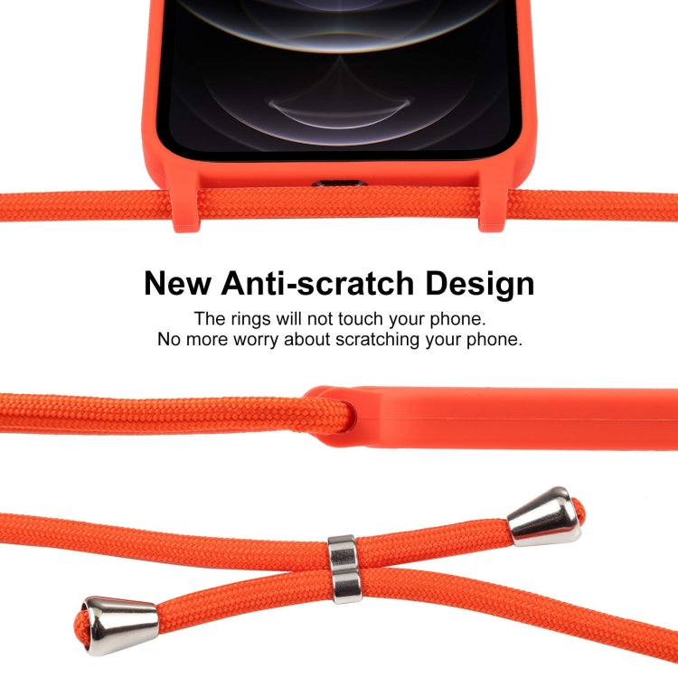 Crossbody Lanyard Liquid Silicone Case, For iPhone 12 Pro