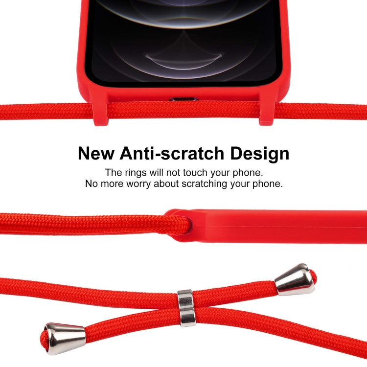 Crossbody Lanyard Liquid Silicone Case, For iPhone 12 Pro
