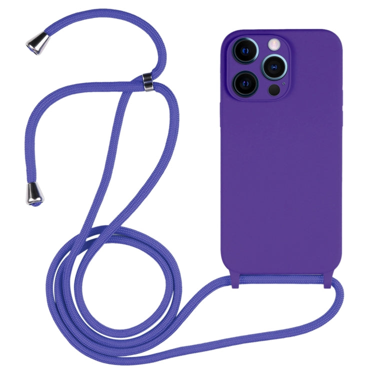 Crossbody Lanyard Liquid Silicone Case, For iPhone 12 Pro