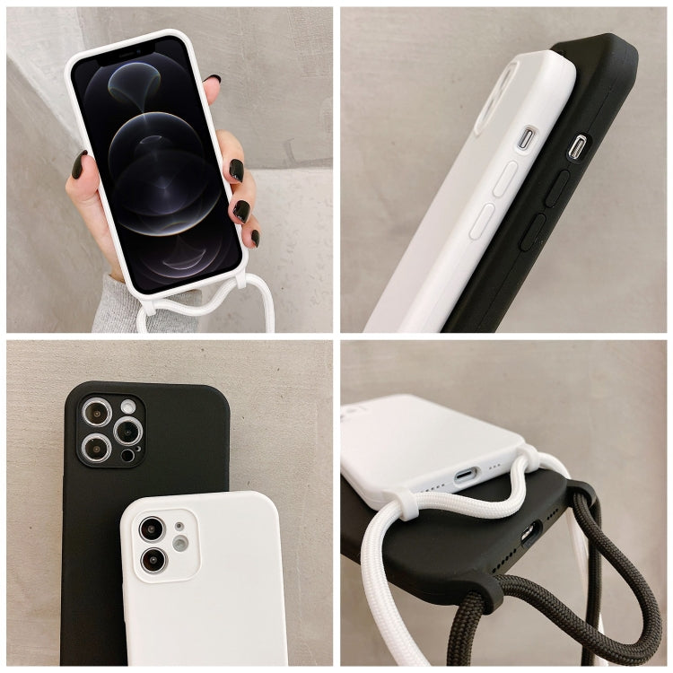Crossbody Lanyard Liquid Silicone Case, For iPhone 12 Pro