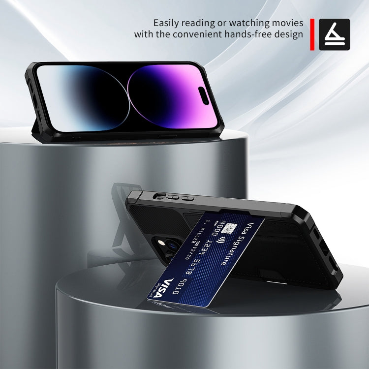 ZM02 Card Slot Holder Phone Case, For iPhone 14 Pro Max, For iPhone 14 Pro, For iPhone 14, For iPhone 14 Plus