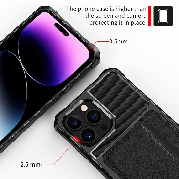 ZM02 Card Slot Holder Phone Case, For iPhone 14 Pro Max, For iPhone 14 Pro, For iPhone 14, For iPhone 14 Plus