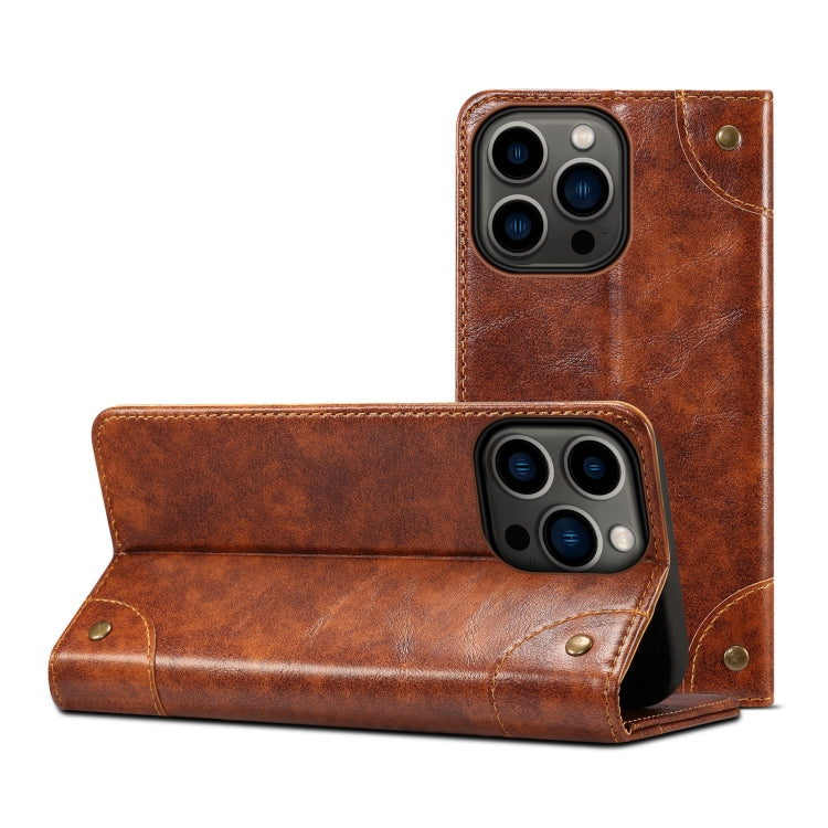 Baroque Simple Flip Leather Phone Case