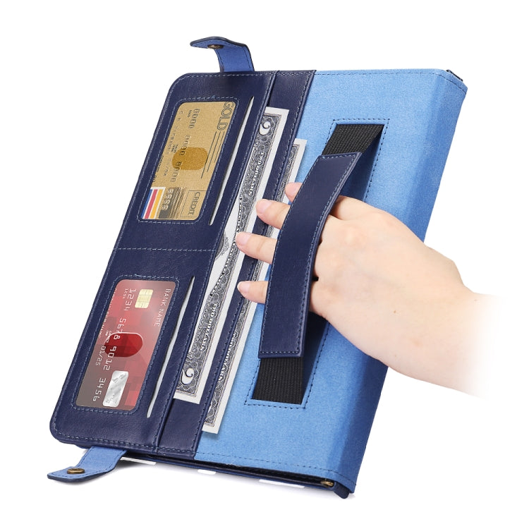 Étui à rabat horizontal en cuir PU avec emplacements pour cartes, emplacements pour stylos, support, portefeuille, cadre photo et bandoulière, pour iPad Pro 11 (2021/2020) et iPad Pro 12.9 (2021/2020).
