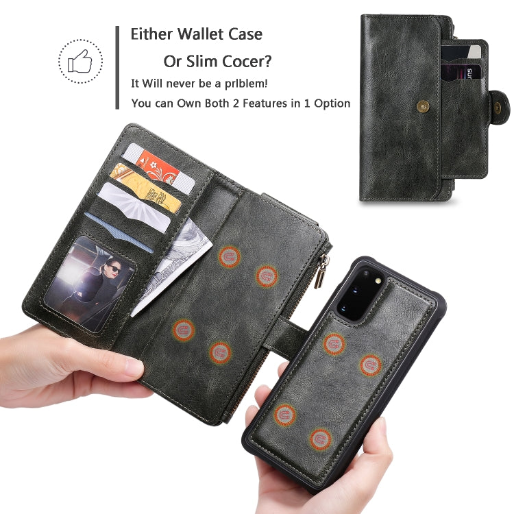 Multifunctional Retro Detachable Magnetic Horizontal Flip Leather Case with Card Slots & Holder & Wallet & Photo Frame, For Galaxy S20, For Galaxy S20 Plus, For Galaxy S20 Ultra