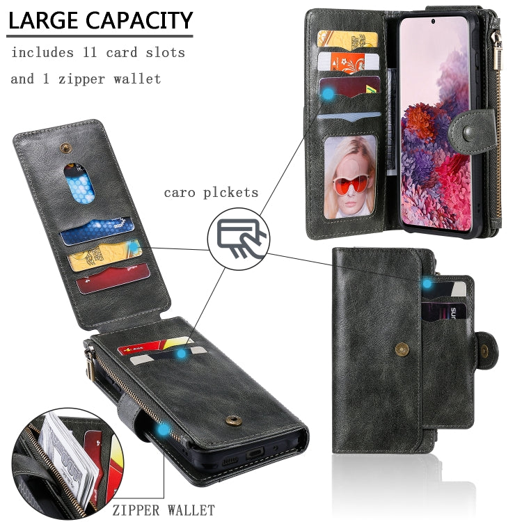 Multifunctional Retro Detachable Magnetic Horizontal Flip Leather Case with Card Slots & Holder & Wallet & Photo Frame, For Galaxy S20, For Galaxy S20 Plus, For Galaxy S20 Ultra