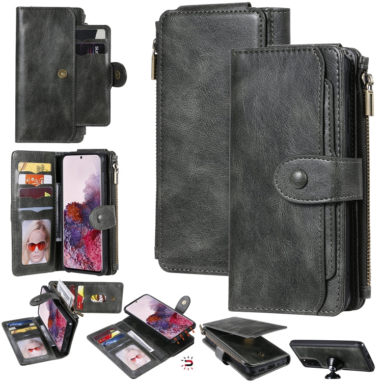 Multifunctional Retro Detachable Magnetic Horizontal Flip Leather Case with Card Slots & Holder & Wallet & Photo Frame, For Galaxy S20, For Galaxy S20 Plus, For Galaxy S20 Ultra