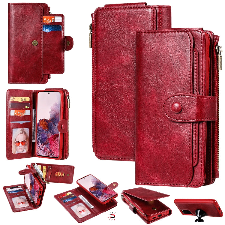 Multifunctional Retro Detachable Magnetic Horizontal Flip Leather Case with Card Slots & Holder & Wallet & Photo Frame