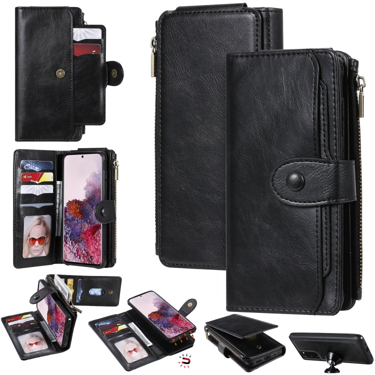 Multifunctional Retro Detachable Magnetic Horizontal Flip Leather Case with Card Slots & Holder & Wallet & Photo Frame, For Galaxy S20, For Galaxy S20 Plus, For Galaxy S20 Ultra