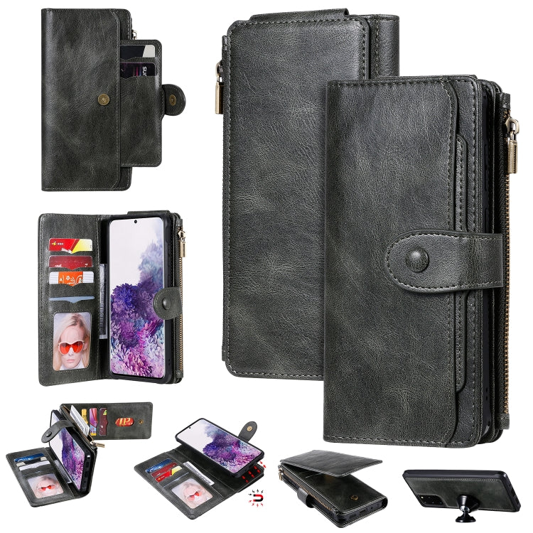 Multifunctional Retro Detachable Magnetic Horizontal Flip Leather Case with Card Slots & Holder & Wallet & Photo Frame