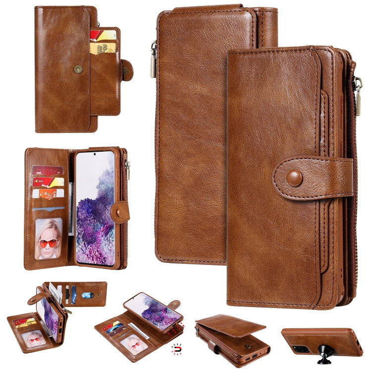 Multifunctional Retro Detachable Magnetic Horizontal Flip Leather Case with Card Slots & Holder & Wallet & Photo Frame, For Galaxy S20, For Galaxy S20 Plus, For Galaxy S20 Ultra