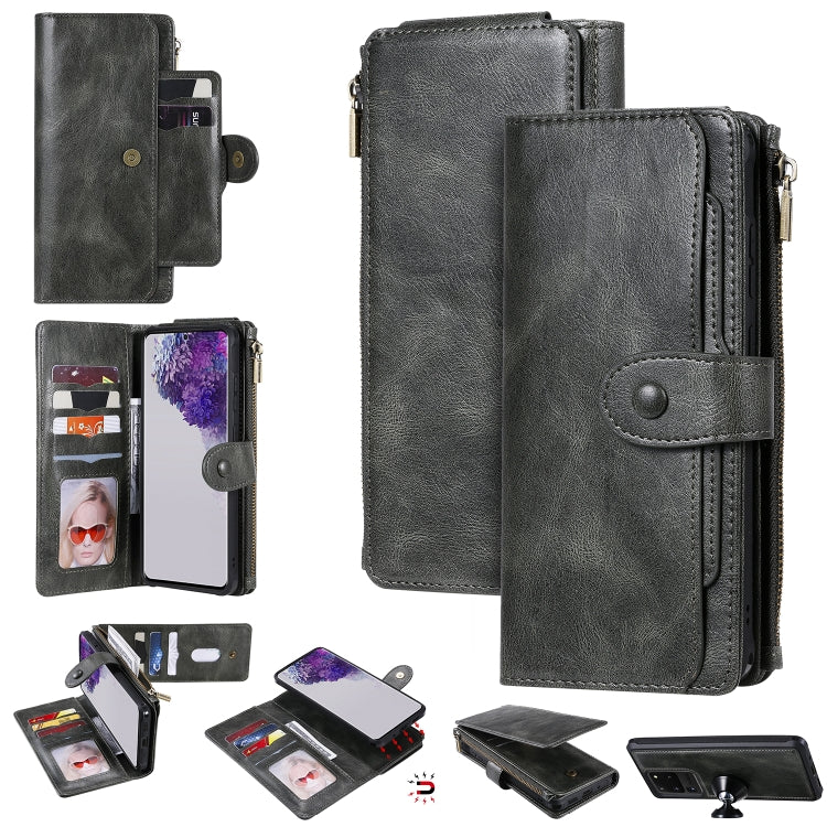 Multifunctional Retro Detachable Magnetic Horizontal Flip Leather Case with Card Slots & Holder & Wallet & Photo Frame, For Galaxy S20, For Galaxy S20 Plus, For Galaxy S20 Ultra