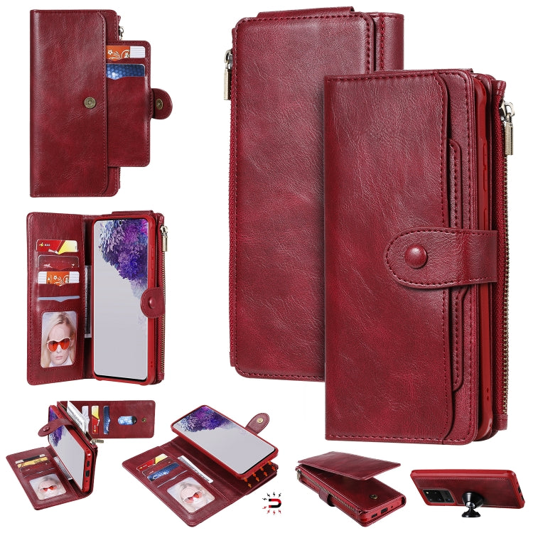 Multifunctional Retro Detachable Magnetic Horizontal Flip Leather Case with Card Slots & Holder & Wallet & Photo Frame, For Galaxy S20, For Galaxy S20 Plus, For Galaxy S20 Ultra