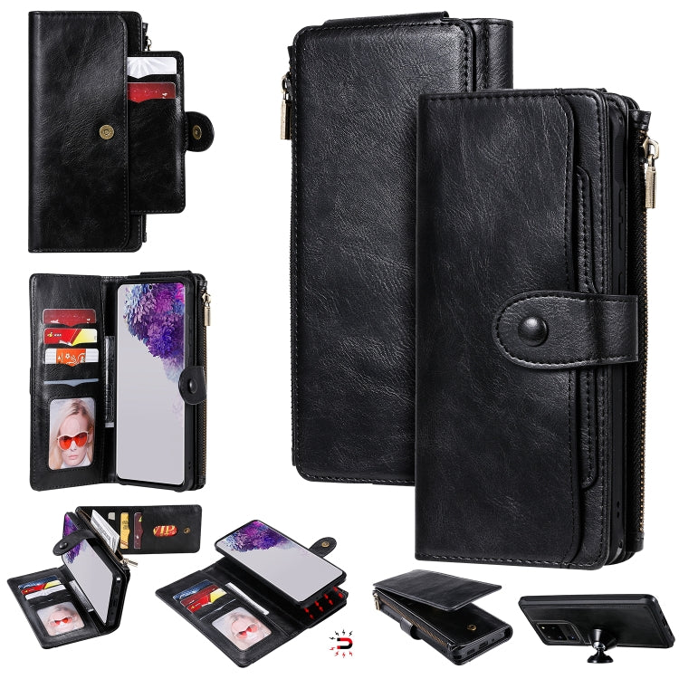 Multifunctional Retro Detachable Magnetic Horizontal Flip Leather Case with Card Slots & Holder & Wallet & Photo Frame