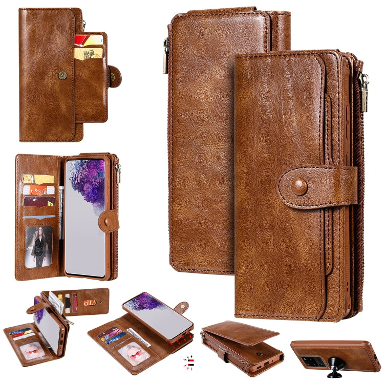 Multifunctional Retro Detachable Magnetic Horizontal Flip Leather Case with Card Slots & Holder & Wallet & Photo Frame, For Galaxy S20, For Galaxy S20 Plus, For Galaxy S20 Ultra