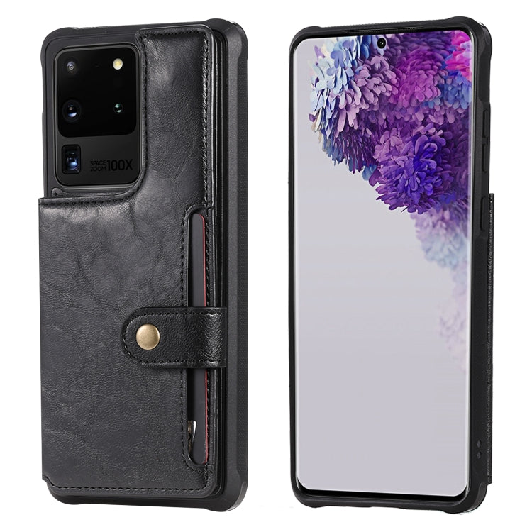 Shockproof Horizontal Flip Protective Case with Holder & Card Slots & Wallet & Photo Frame & Short Lanyard, For Samsung Galaxy S20, For Samsung Galaxy S20 Plus, For Samsung Galaxy S20 Ultra