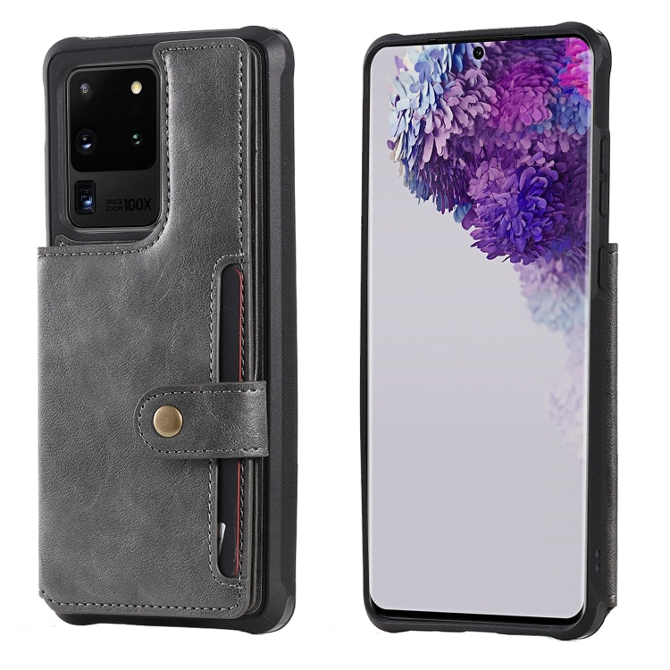 Shockproof Horizontal Flip Protective Case with Holder & Card Slots & Wallet & Photo Frame & Short Lanyard, For Samsung Galaxy S20, For Samsung Galaxy S20 Plus, For Samsung Galaxy S20 Ultra