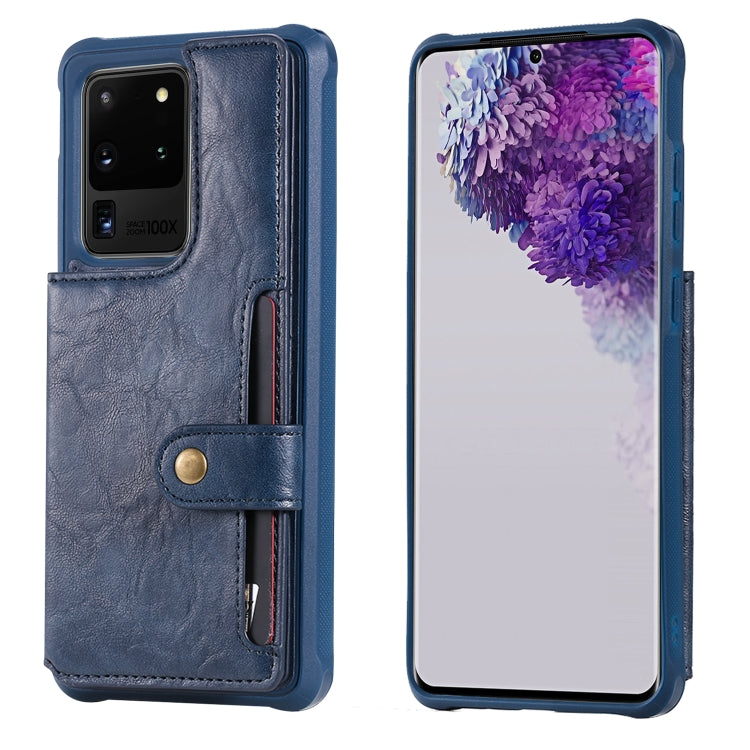 Shockproof Horizontal Flip Protective Case with Holder & Card Slots & Wallet & Photo Frame & Short Lanyard, For Samsung Galaxy S20, For Samsung Galaxy S20 Plus, For Samsung Galaxy S20 Ultra