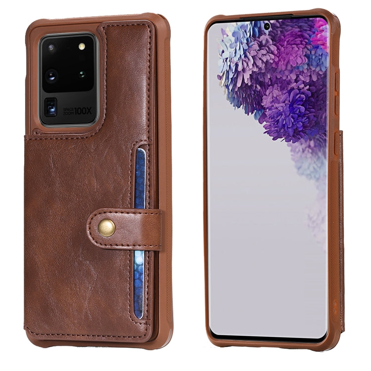 Shockproof Horizontal Flip Protective Case with Holder & Card Slots & Wallet & Photo Frame & Short Lanyard, For Samsung Galaxy S20, For Samsung Galaxy S20 Plus, For Samsung Galaxy S20 Ultra