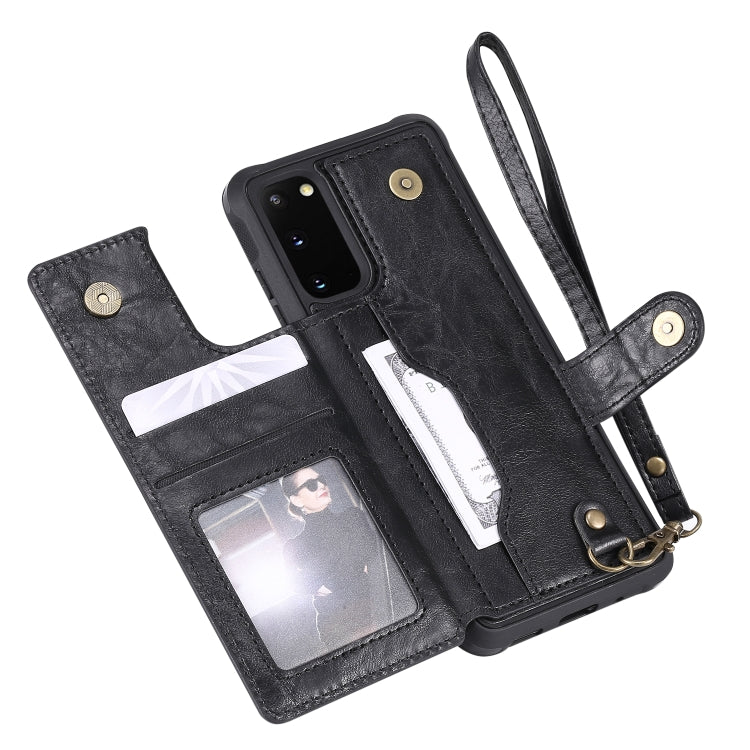 Shockproof Horizontal Flip Protective Case with Holder & Card Slots & Wallet & Photo Frame & Short + Long Lanyard, For Galaxy S20, For Galaxy S20 Plus, For Galaxy S20 Ultra
