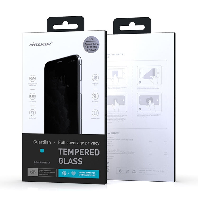 NILLKIN Guardian Full Coverage Privacy Tempered Glass Film, For iPhone 14 Pro