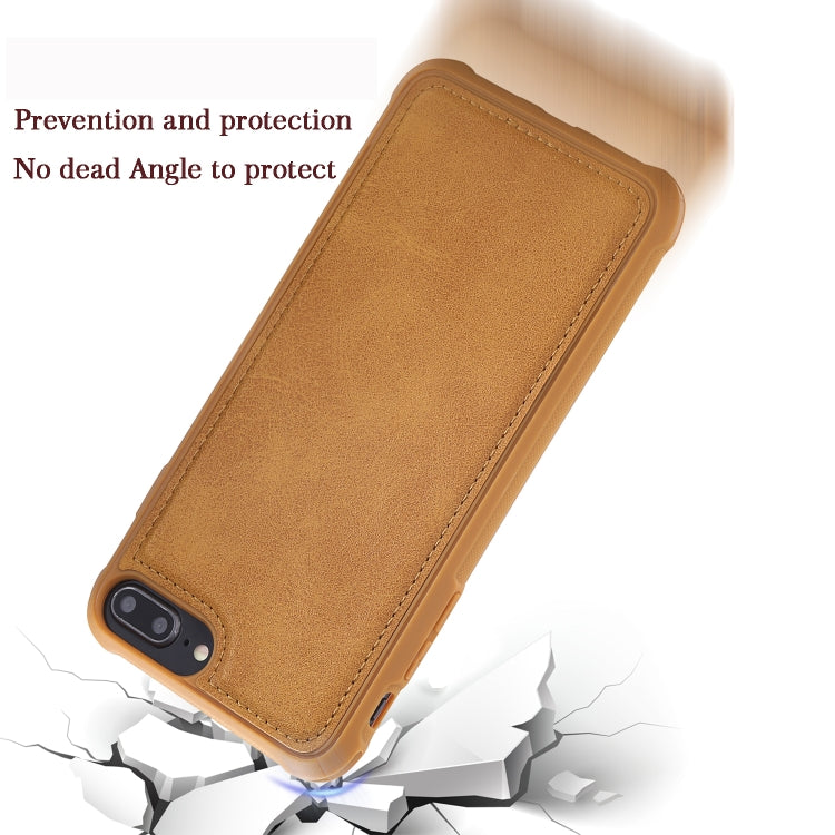 Magnetic Shockproof PC + TPU + PU Leather Protective Case, For iPhone 7 Plus / 8 Plus, For Galaxy S9