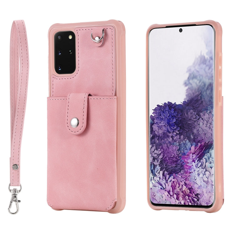 Shockproof Protective Case with Mirror & Card Slot & Short Lanyard, For Galaxy S20, For Galaxy S20 Plus, For Galaxy S20 Ultra