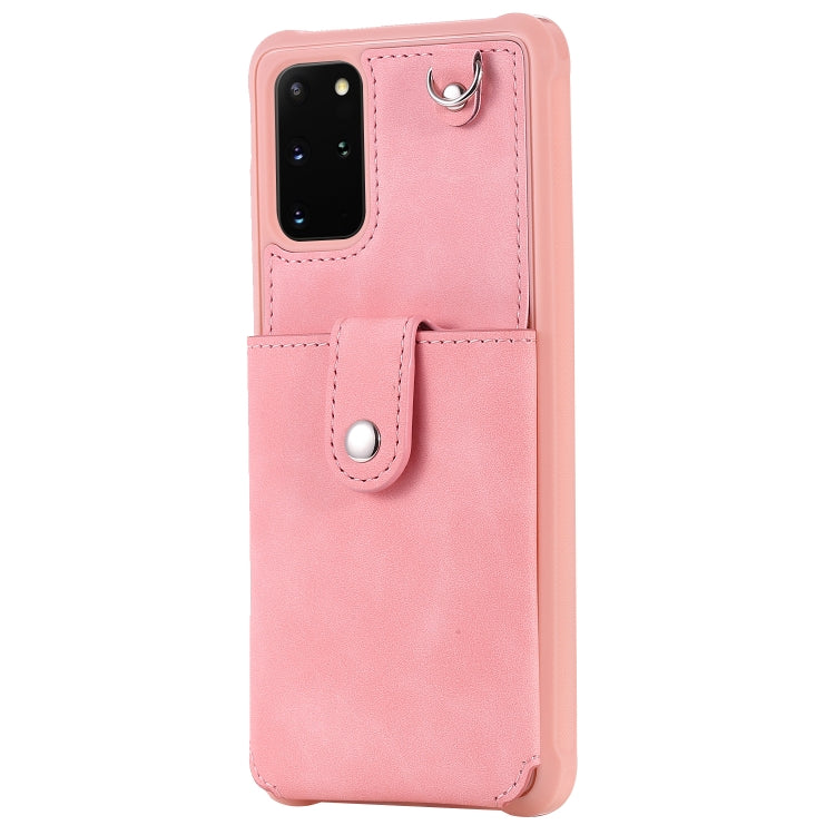 Shockproof Protective Case with Mirror & Card Slot & Short Lanyard, For Galaxy S20, For Galaxy S20 Plus, For Galaxy S20 Ultra