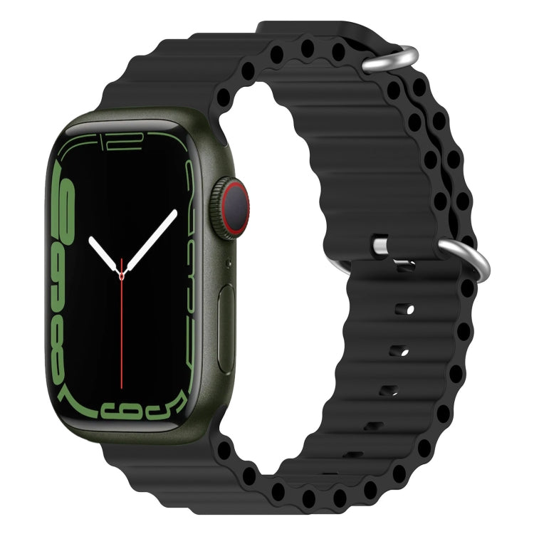 Ocean Silicone Watch Band, For Apple Watch Series 8&7 41mm, For Apple Watch Series 8&7 41mm / SE 2&6&SE&5&4 40mm, For Apple Watch Series 9&8&7 41mm / SE 3& SE 2&6&SE&5&4 40mm