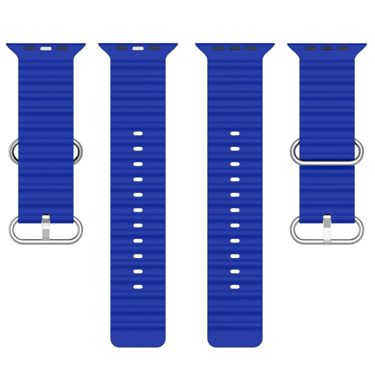 Ocean Silicone Watch Band, For Apple Watch Series 8&7 41mm, For Apple Watch Series 8&7 41mm / SE 2&6&SE&5&4 40mm, For Apple Watch Series 9&8&7 41mm / SE 3& SE 2&6&SE&5&4 40mm