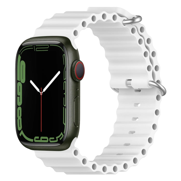 Ocean Silicone Watch Band, For Apple Watch Series 8&7 41mm, For Apple Watch Series 8&7 41mm / SE 2&6&SE&5&4 40mm, For Apple Watch Series 9&8&7 41mm / SE 3& SE 2&6&SE&5&4 40mm