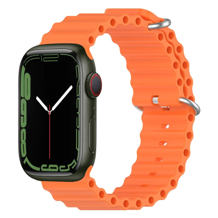 Ocean Silicone Watch Band, For Apple Watch Series 8&7 41mm, For Apple Watch Series 8&7 41mm / SE 2&6&SE&5&4 40mm, For Apple Watch Series 9&8&7 41mm / SE 3& SE 2&6&SE&5&4 40mm