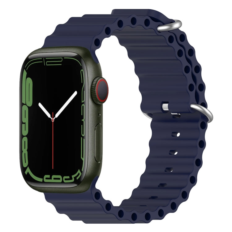 Ocean Silicone Watch Band, For Apple Watch Series 8&7 41mm, For Apple Watch Series 8&7 41mm / SE 2&6&SE&5&4 40mm, For Apple Watch Series 9&8&7 41mm / SE 3& SE 2&6&SE&5&4 40mm
