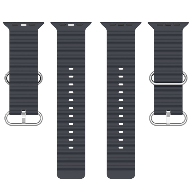 Ocean Silicone Watch Band, For Apple Watch Series 8&7 41mm, For Apple Watch Series 8&7 41mm / SE 2&6&SE&5&4 40mm, For Apple Watch Series 9&8&7 41mm / SE 3& SE 2&6&SE&5&4 40mm