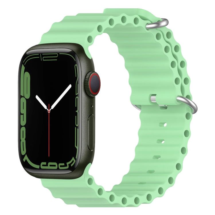 Ocean Silicone Watch Band, For Apple Watch Series 8&7 41mm, For Apple Watch Series 8&7 41mm / SE 2&6&SE&5&4 40mm, For Apple Watch Series 9&8&7 41mm / SE 3& SE 2&6&SE&5&4 40mm