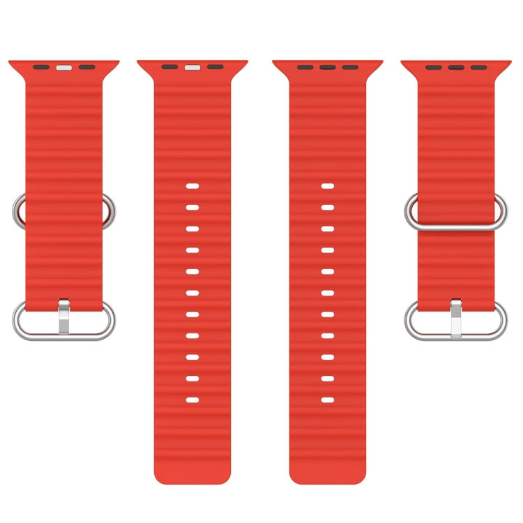 Ocean Silicone Watch Band, For Apple Watch Series 8&7 41mm, For Apple Watch Series 8&7 41mm / SE 2&6&SE&5&4 40mm, For Apple Watch Series 9&8&7 41mm / SE 3& SE 2&6&SE&5&4 40mm