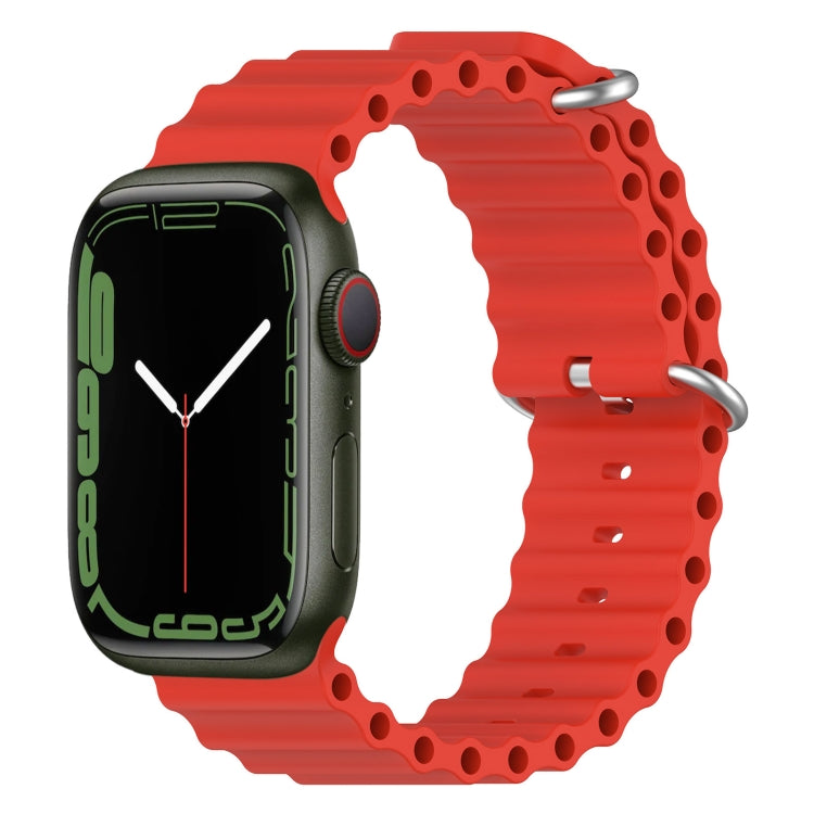 Ocean Silicone Watch Band, For Apple Watch Series 8&7 41mm, For Apple Watch Series 8&7 41mm / SE 2&6&SE&5&4 40mm, For Apple Watch Series 9&8&7 41mm / SE 3& SE 2&6&SE&5&4 40mm