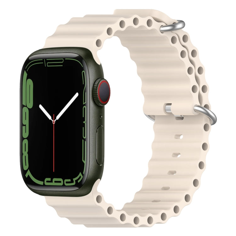 Ocean Silicone Watch Band, For Apple Watch Series 8&7 41mm, For Apple Watch Series 8&7 41mm / SE 2&6&SE&5&4 40mm, For Apple Watch Series 9&8&7 41mm / SE 3& SE 2&6&SE&5&4 40mm