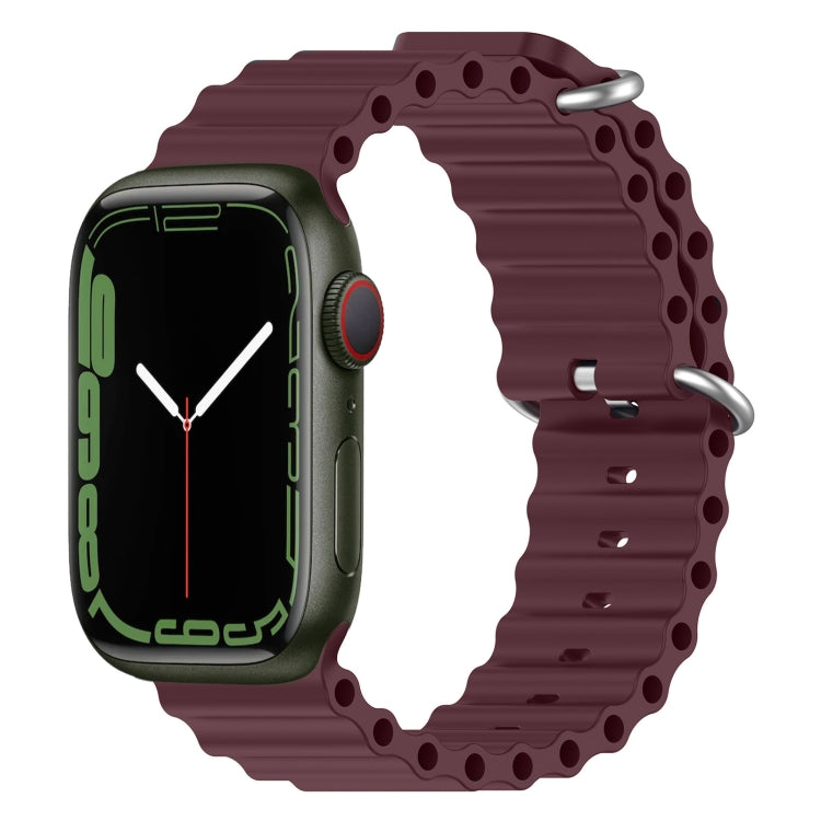 Ocean Silicone Watch Band, For Apple Watch Series 8&7 41mm, For Apple Watch Series 8&7 41mm / SE 2&6&SE&5&4 40mm, For Apple Watch Series 9&8&7 41mm / SE 3& SE 2&6&SE&5&4 40mm