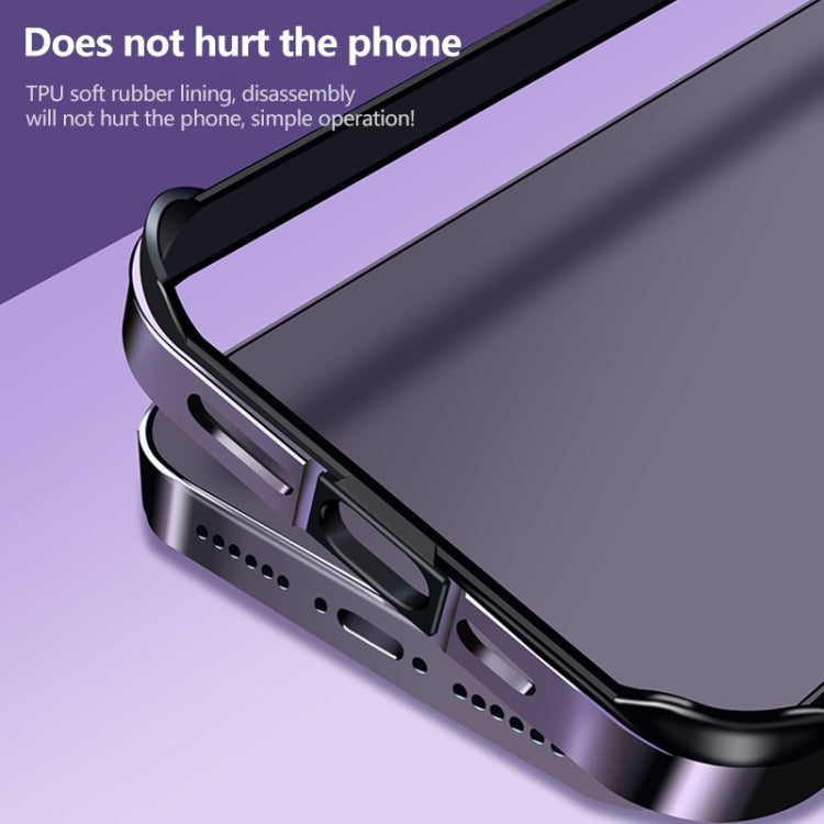 Coque de téléphone avec cadre en alliage d'aluminium et TPU, pour iPhone 14 et iPhone 14 Plus