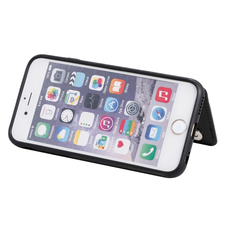 Six Cats Embossing Pattern Protective Case with Holder & Card Slots & Photo Frame, For iPhone 6, For iPhone 6 Plus, For iPhone 7 / 8