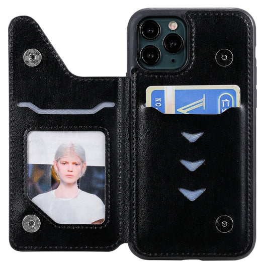 Durable iPhone 11 Pro protective case with six cats design and built-in photo frame