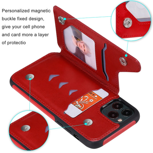 iPhone 11 Pro case six cats pattern with functional card slot and photo display frame