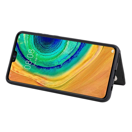 Embossed cat artwork protective cover displaying photo frame feature for Mate 30