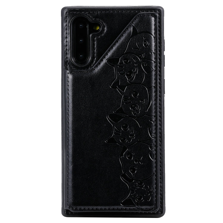 Six Cats Embossing Pattern Protective Case with Holder & Card Slots & Photo Frame, For Galaxy Note 10, For Galaxy S8+, For Galaxy S8
