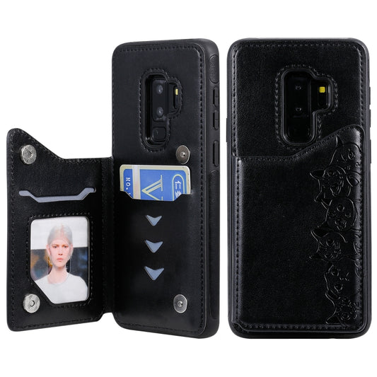 Six cats embossing pattern protective case for Galaxy S9+ S9 S10 5G with holder