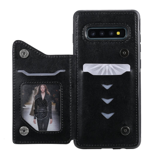 Galaxy S10 Plus protective case with six cats pattern and built-in photo frame