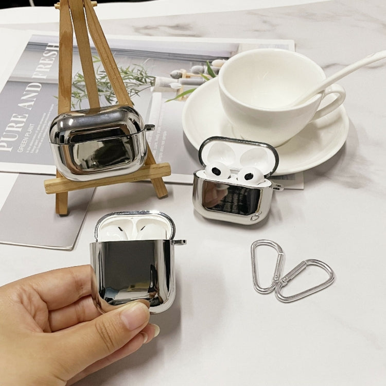 Split Electroplating TPU Earphone Protective Case with Hook, For AirPods 1/2, For AirPods 3, For AirPods Pro